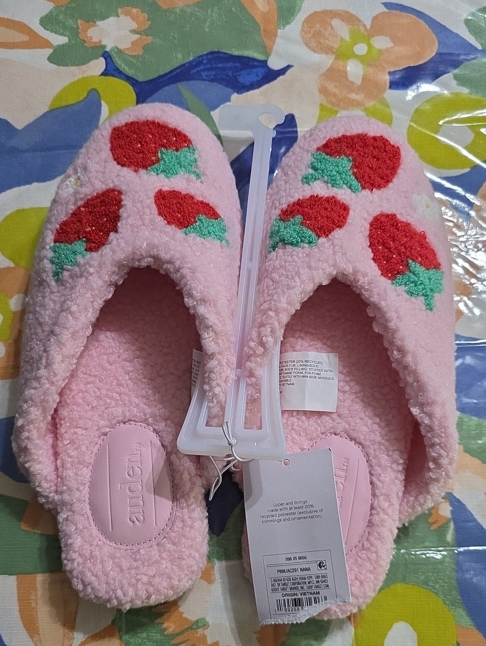 Auden Pink Faux-Fur Slip-On Slippers